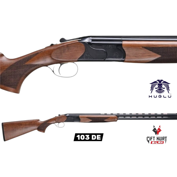 Huğlu 103 DE 12 Süperpoze Tek Tetik Ejektörlü Ağaç Siyah Av Tüfeği